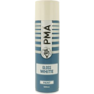PMA GLOSS White Spray Paint Aerosol 500ml - PCPA1004
