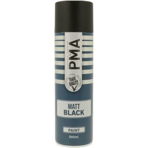 PMA MATT Black Spray Paint Aerosol 500ml - PCPA1001
