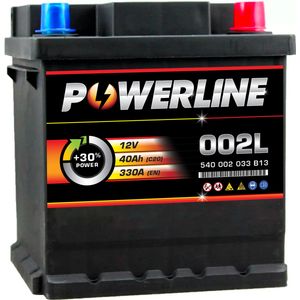 002L / 202 Powerline Car Battery 12V 40Ah