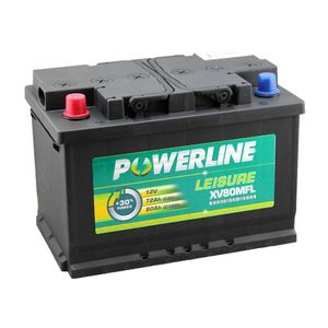 XV80MFL Powerline Leisure Battery 12V (Positive Front Left)