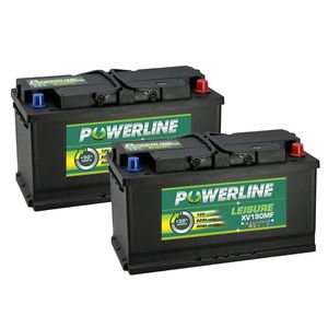 Pair of XV190MF Powerline Leisure Battery 12V