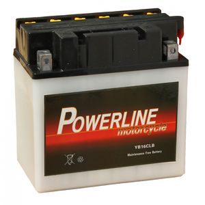 YB16CL-B Powerline Motorcycle Battery 12V 19Ah YB16CLB