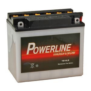 YB16L-B Powerline Motorcycle Battery 12V 18Ah YB16LB