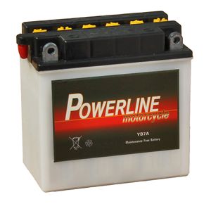 YB7-A Powerline Motorcycle Battery 12V 7Ah YB7A