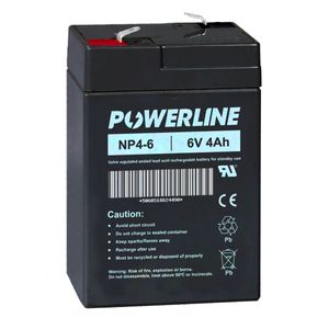 NP4-6 Powerline Standby Battery VRLA 6V 4Ah