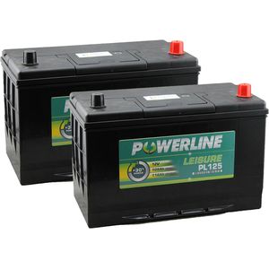 Pair of PL125 Powerline Leisure Battery 12V