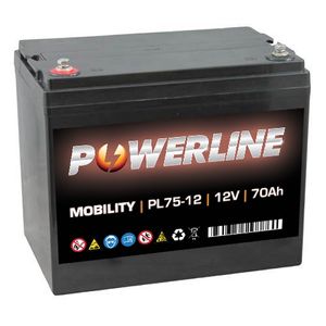 PL75-12 Powerline Mobility Battery 12V 70Ah