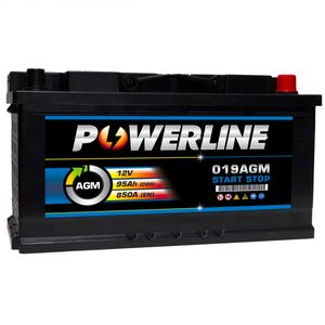 019 AGM Powerline Start Stop Car Battery 12V 95Ah