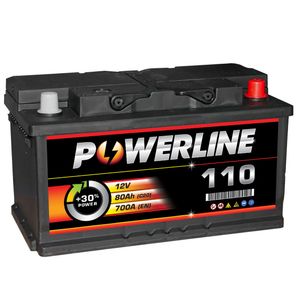 110 Powerline Car Battery 12V 80Ah