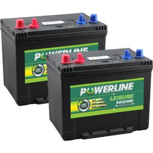 Pair of XVC24MF Powerline Leisure Battery 12V