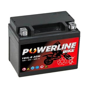 YB4L-B AGM Powerline Motorcycle Battery 12V 4Ah