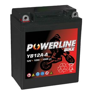YB12A-A AGM Powerline Motorcycle Battery 12V 12Ah YB12AA-AGM