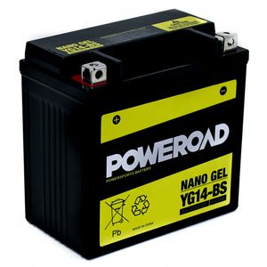 YG14-BS Poweroad NANO GEL Motorcycle Battery