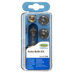 H4 (472) 12V RING Single Headlight Bulbs & Fuses Mini Kit BU050