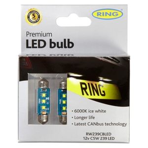 C5W (239) 12V RING Premium Number Plate & Interior Festoon Bulbs RW239CBLED