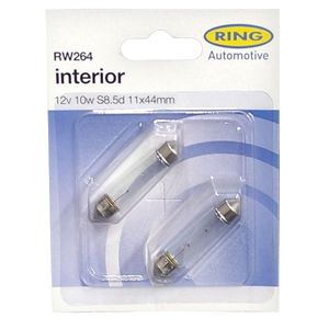 C5W (264) 12V RING Interior & Number Plate 11X44 Festoon Bulbs RW264