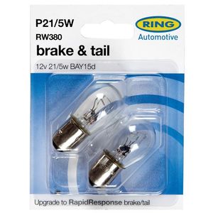P21/5W (380) 12V RING Brake & Tail Bulbs RW380
