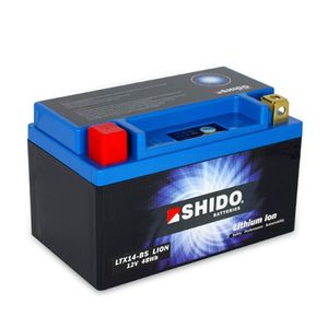 LTX14-BS Shido Lithium Motorcycle Battery LiFePO4 LTX14-BS