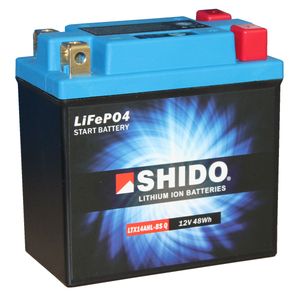 LTX14AHL-BS Shido Lithium Motorcycle Battery LiFePO4 LTX14AHL-BS Q