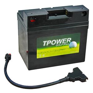 TP34-12 TPOWER Golf Trolley Battery with T-Bar Adaptor and T-Bar Lead