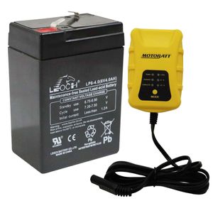 Toy Car Battery and Charger Combo 6V 4AH