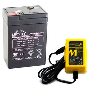 Toy Car Battery and Charger Combo 6V 4AH