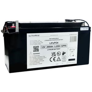 ULTRAMAX LI200-12PRI Lithium Battery 200Ah SLAUMXLI200-12PRI