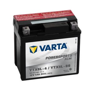 504 012 008 Varta Powersports AGM Motorcycle Battery