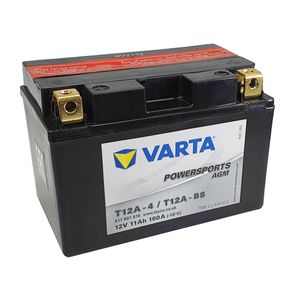 YT12A-BS Varta Powersports AGM Motorcycle Battery 511 901 016 - T12A-BS