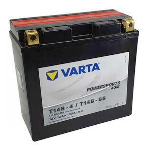 YT14B-BS Varta Powersports AGM Motorcycle Battery 512 903 013 12V 12Ah (513 903 019) T14B-BS