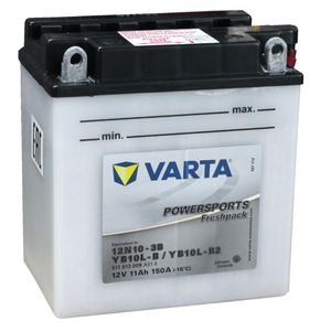 YB10L-B2 Varta Powersports Freshpack Motorcycle Battery 511 013 (YB10L-B2, 12N10-3B)