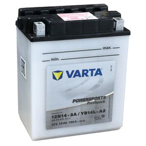 YB14L-A2 Varta Powersports Freshpack Motorcycle Battery 514 011 014 (12N14-3A)