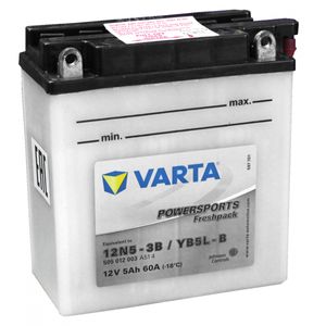 YB5L-B Varta Powersports Freshpack Motorcycle Battery 505 012 006 (12N5-3B)