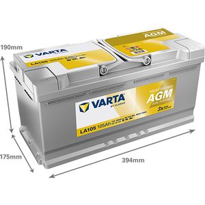 LA105 Varta Professional Dual Purpose AGM Leisure Battery 840 105 095