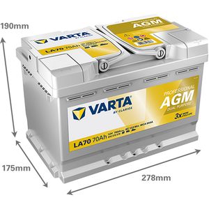 LA70 Varta Professional Dual Purpose AGM Leisure Battery 840 070 076