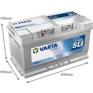 F18 Varta Dynamic SLI Car Battery 85Ah (585200080) (110)