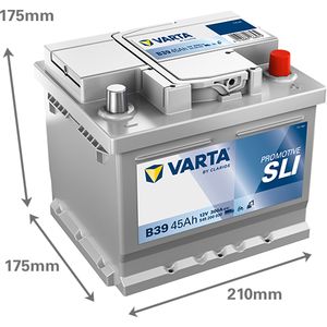 Type 063 Varta Black Dynamic Car Battery 12V 45Ah  (Short Code: B39)  (Varta DIN: 545 200 030)