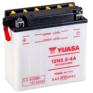 12N5.5-4A Yuasa Motorcycle Battery 12V 5.5Ah 55A