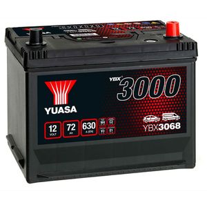 YBX3068 Yuasa SMF Car Battery 12V 72Ah