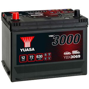 YBX3069 Yuasa SMF Car Battery 12V 72Ah