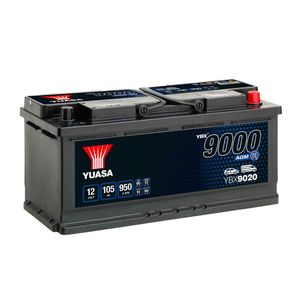 YBX9020 Yuasa AGM Start Stop Car Battery 12V 105Ah