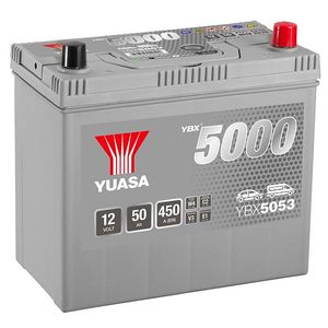 YBX5053 Yuasa Silver High Performance Car Battery 12V 50Ah HSB053