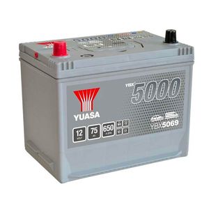 YBX5069 Yuasa Silver High Performance Car Battery 12V 75Ah HSB072