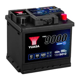 YBX9012 Yuasa AGM Start Stop Car Battery 12V 50Ah