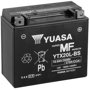 Yuasa YTX20L-BS MF Motorcycle Battery