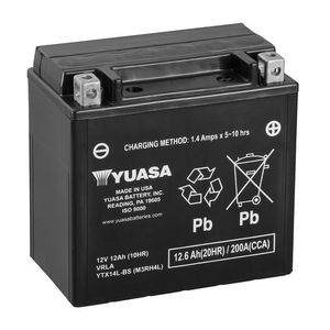 Yuasa YTX14L-BS MF Motorcycle Battery