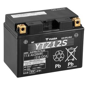 Yuasa YTZ12S High Performance MF Motorcycle Battery