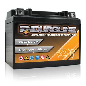 YB4L-B AGM Enduroline Advanced Motorcycle Battery 12V 4Ah