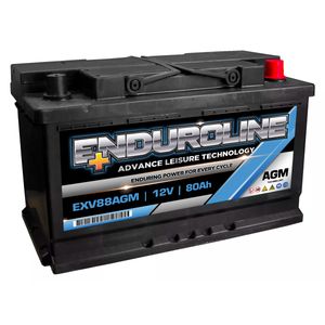 EXV88AGM Enduroline AGM Leisure Marine Battery 12V 80Ah