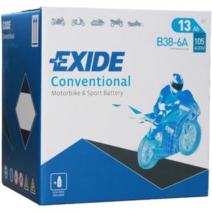 Exide B38-6A 6V Conventional Motorcycle Battery